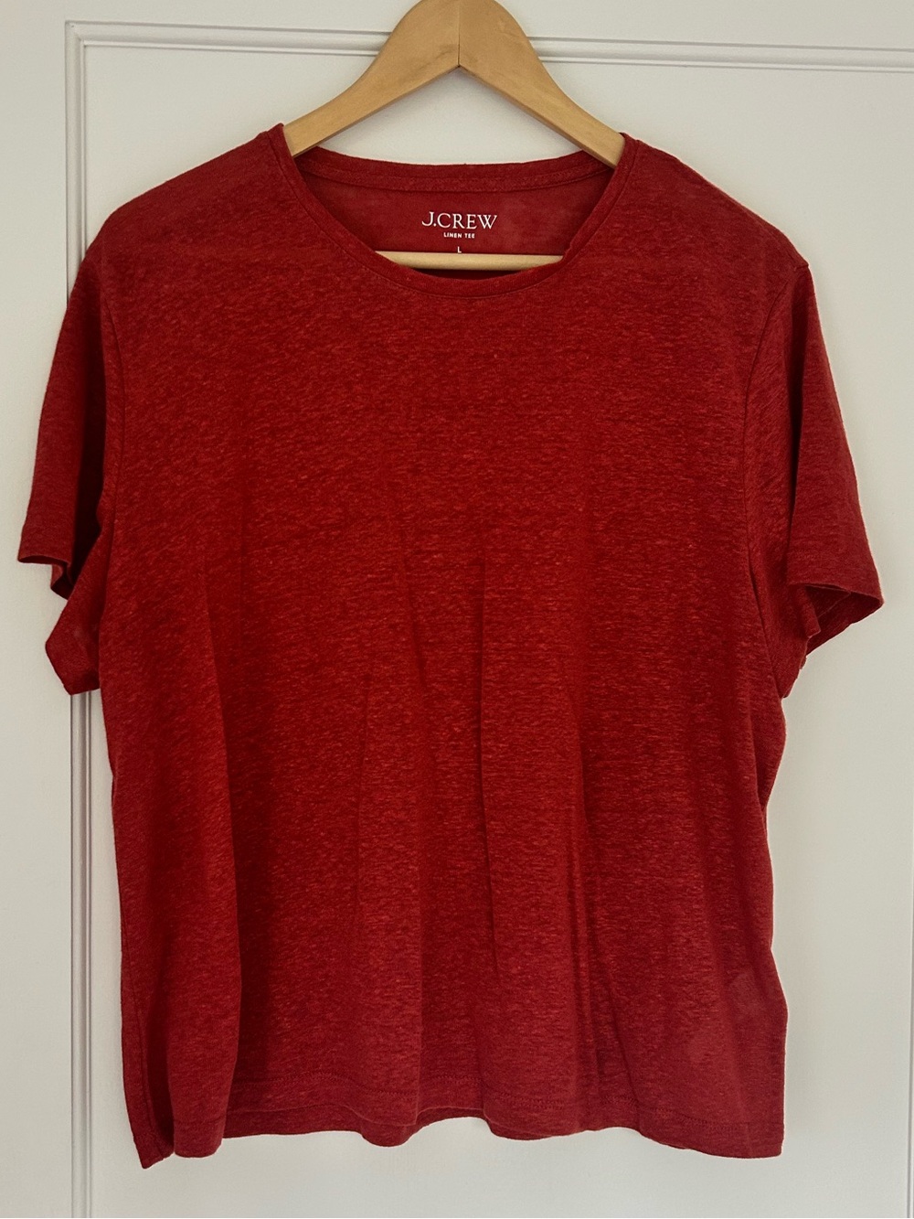J.Crew Relaxed Linen T Shirts-  Set of 5 in Navy, White, Black, Pumpkin & Brown - Picture 3 of 6